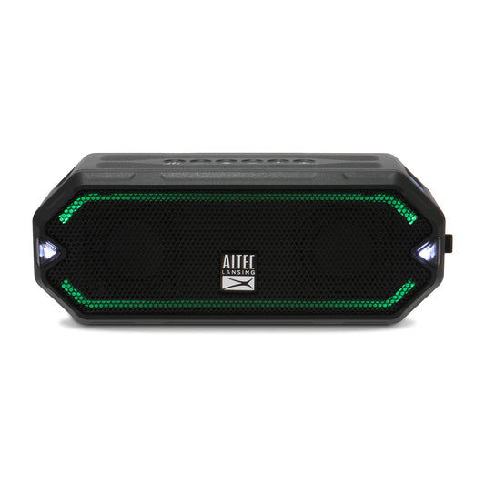 Altec Lansing - Altavoz Bluetooth inalámbrico HydraJolt, altavoces portátiles impermeables con cargador de teléfono integrado y luces, a prueba de todo al aire última intervensión, a prueba de golpes,