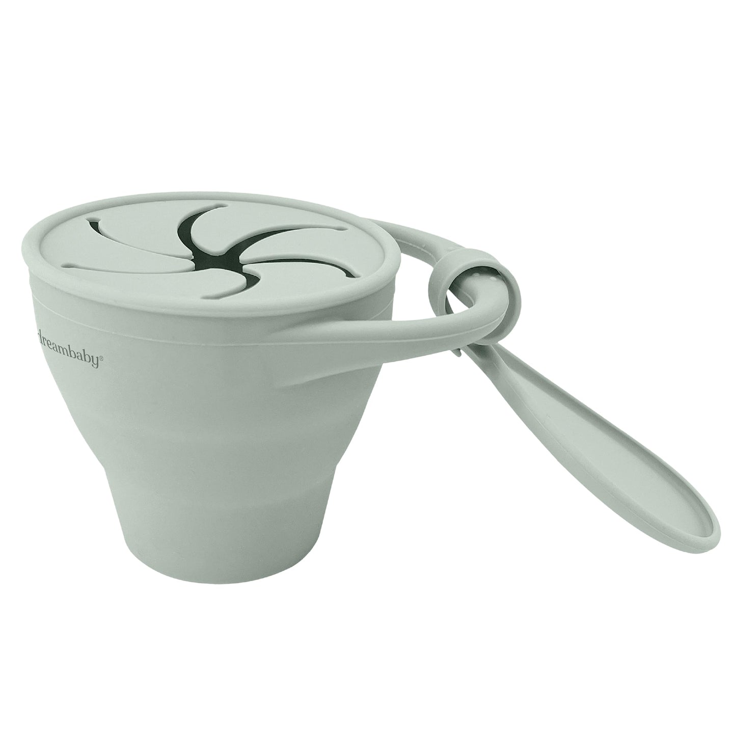Dreambaby Vaso de Silicona para Snacks de Bebé, Recipiente Antiderrames con Tapa, Comprimible, Silicón Grado Alimenticio, Ideal para Aperitivos Infantiles