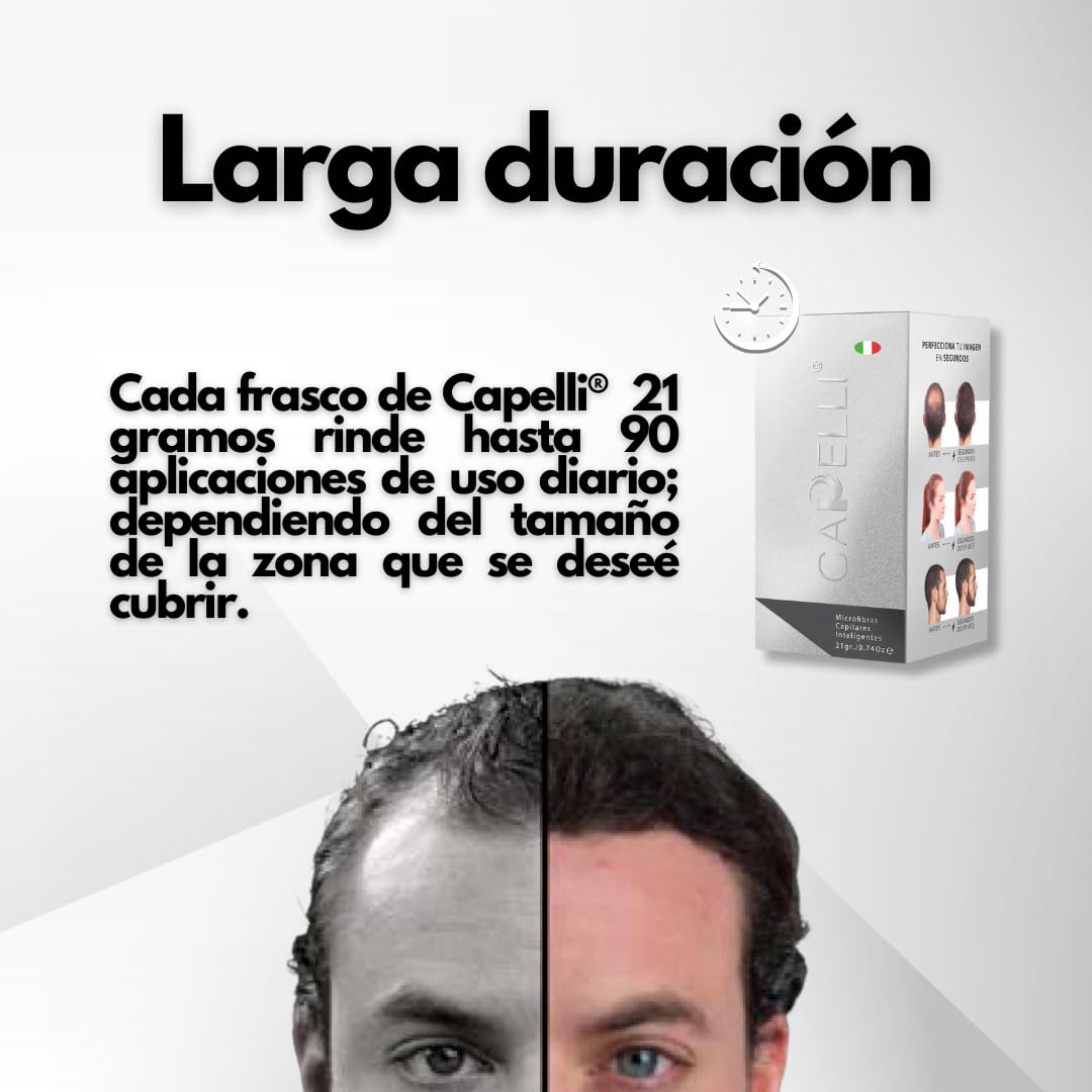 Fibras Capilares Capelli Castaño Claro Polvo para Calvicie y Alopecia