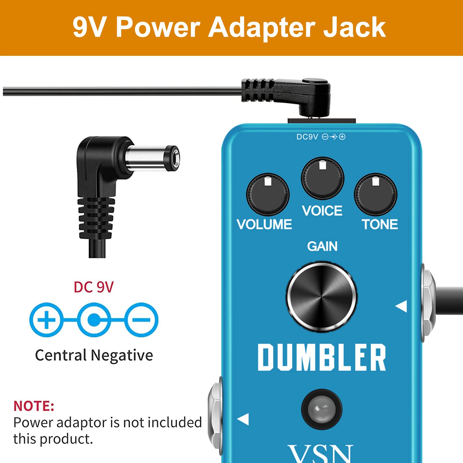 VSN Distortion Overdrive Dumbler Pedal Analog Dumbler Overdrive Pedals For Electric Guitar With Amp Simulator Effect Pedal For Mini Size Ture Bypass