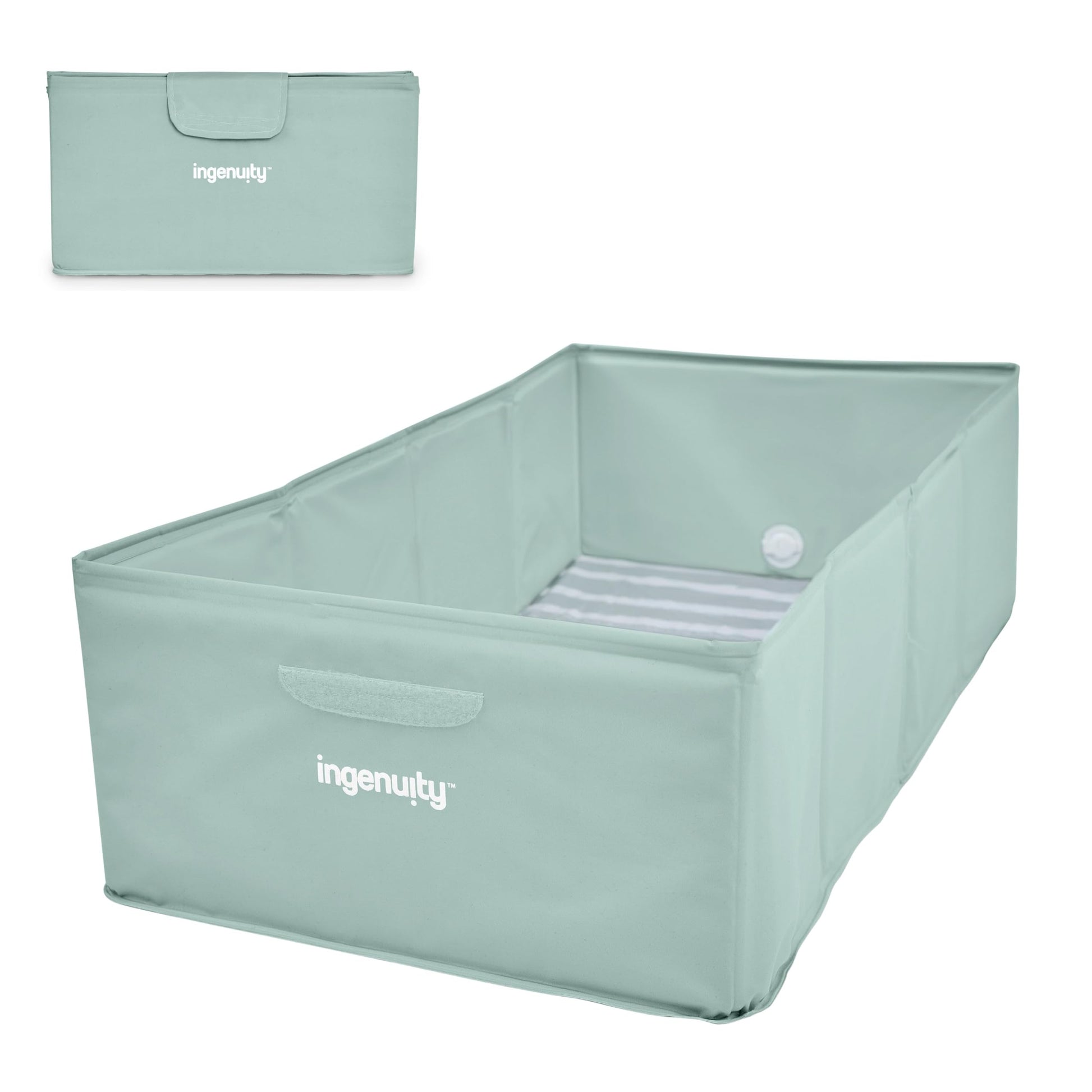 Ingenuity TuckAway - Tina de baño, bañera portátil para bebé, unisex, impermeable, con tapón de vaciado, a partir de 12 meses