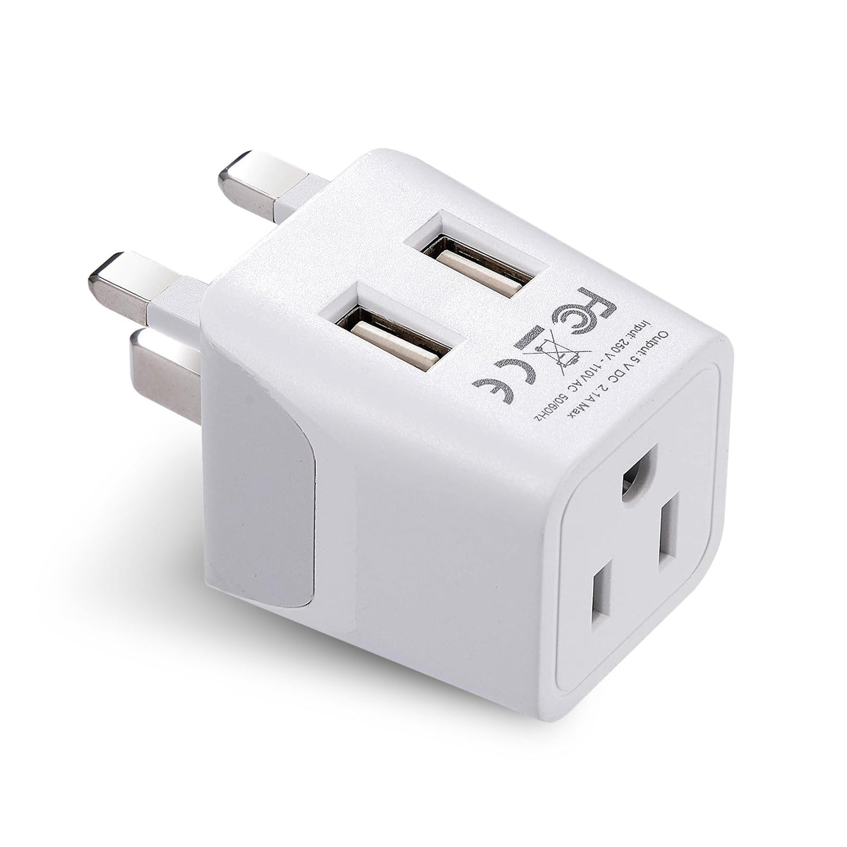 Adaptadores de Enchufe Europeo Ceptics Blanco Compacto y Potente 30W USB-C