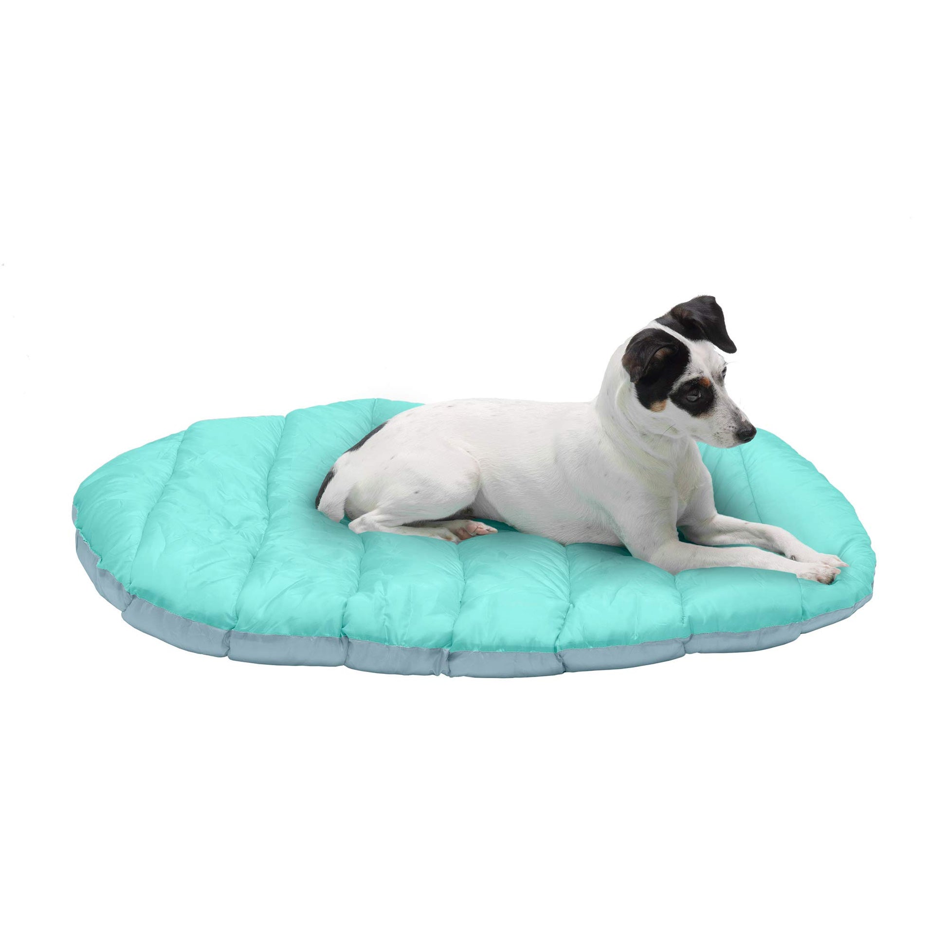 Cama para Perro Furhaven Aqua Granite Gray con Cojín de Viaje Lavable Tamaño Pequeño