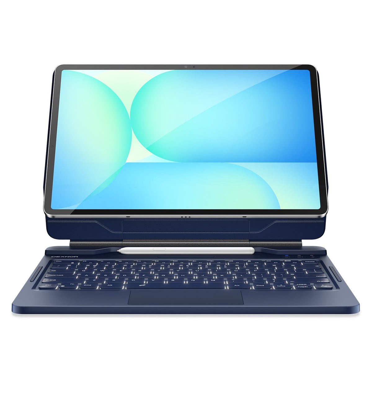 Funda con Teclado para Samsung Galaxy Tab S10 FE+ Dexnor Negra con Soporte Magnético Flotante y Conexión Bluetooth Dual