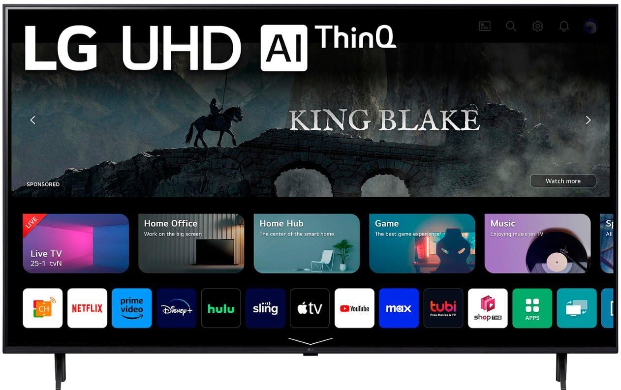 LG Television Smart TV De 43 Pulgadas Class UR9000 Series Pantalla 4K, Moda Cineasta, HDR10 43UR9000PUA (Reacondicionado)
