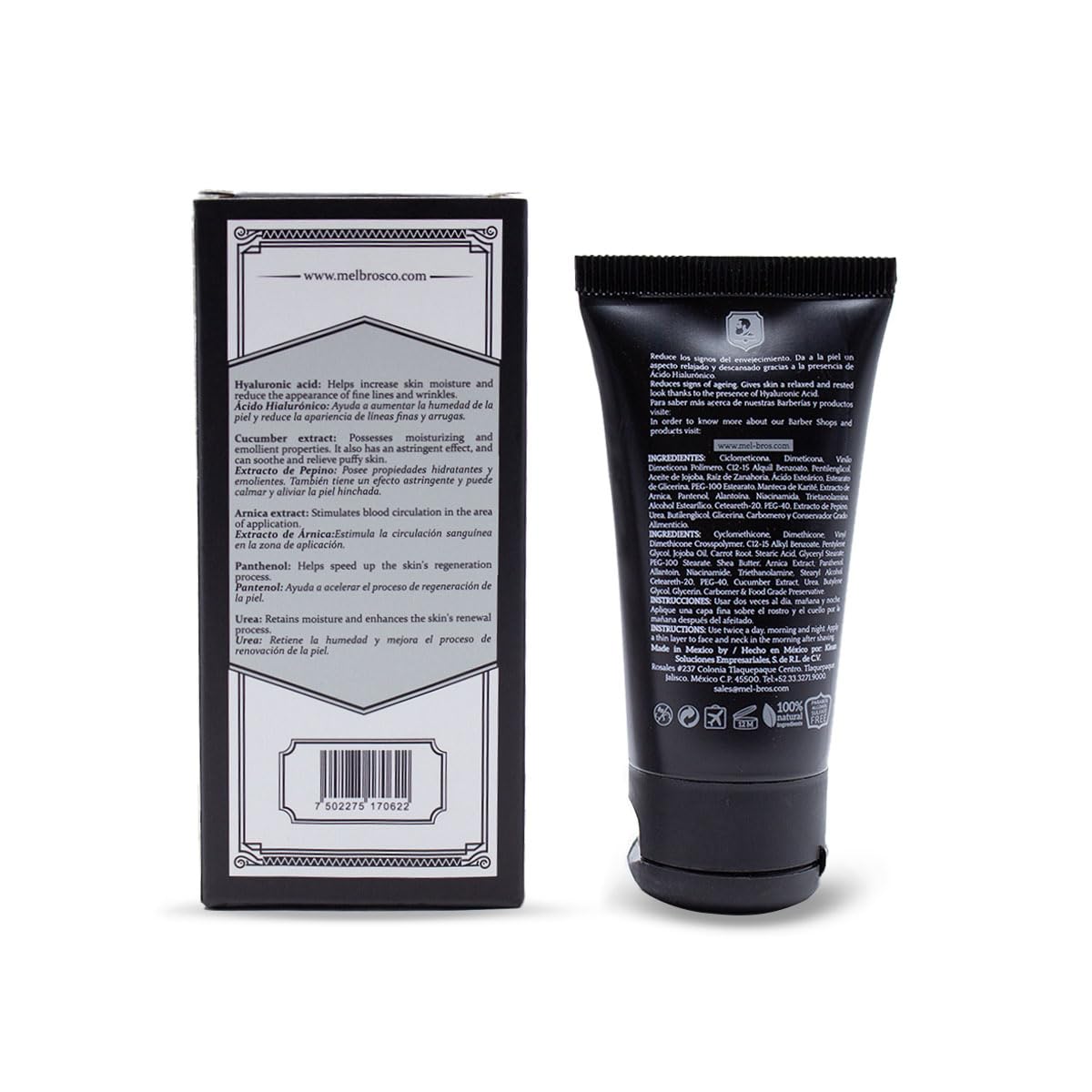 MEL BROS CO. - Tratamiento Anti edad y Rejuvenecedora 2 oz con Ácido Hialurónico y Extracto Herbales