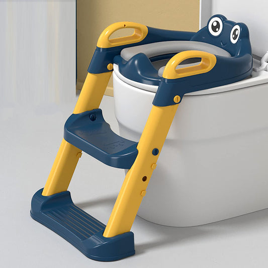 Asiento de Entrenamiento para Ir Al Baño con Escalera, Cómodo y Seguro, Asiento para Ir Al Baño, Asiento de Inodoro Plegable con Almohadillas Antideslizantes, para Niños Pequeños