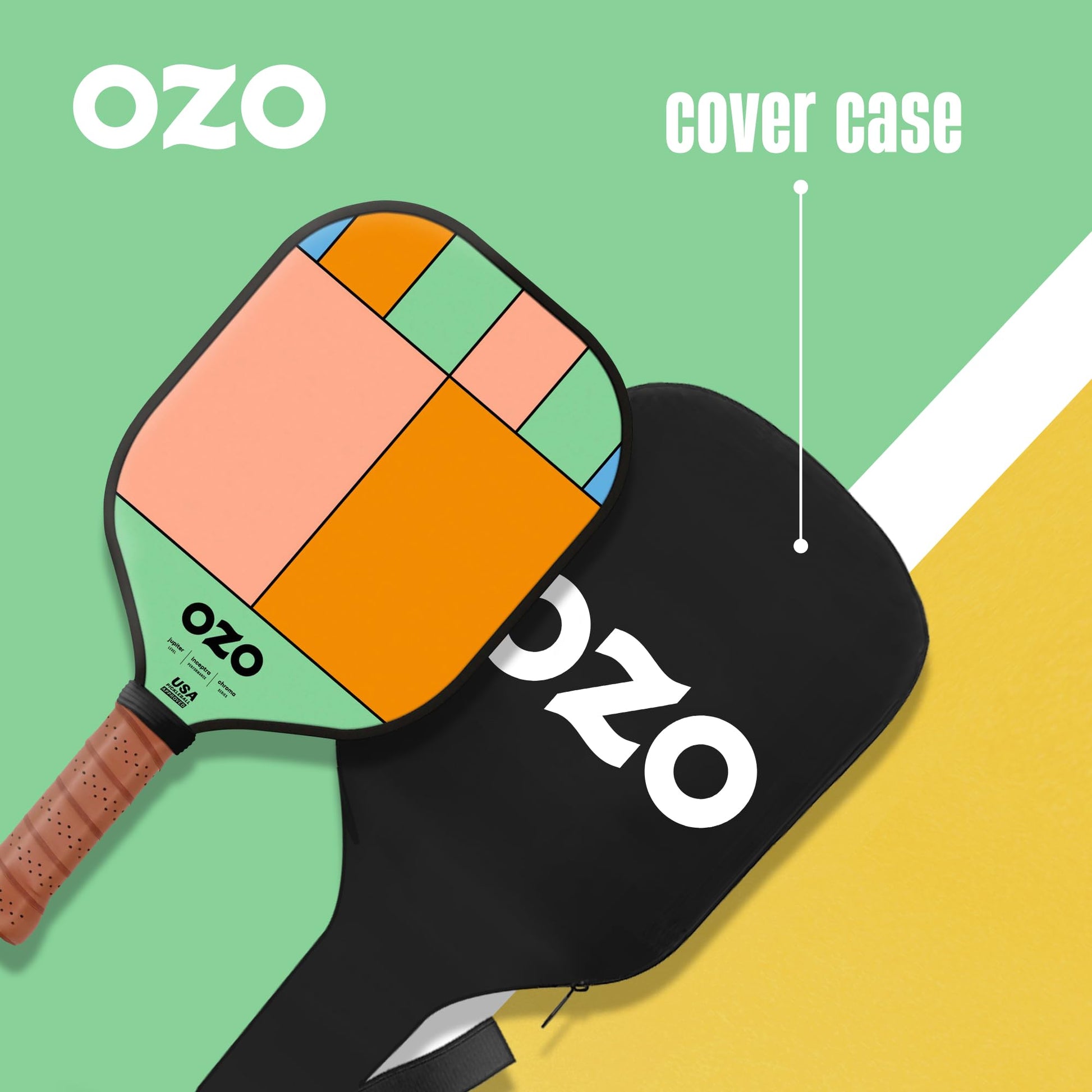 Paleta de Pickleball OZO Jupiter Chroma Grafito para Control Intermedio aprobada por USAPA