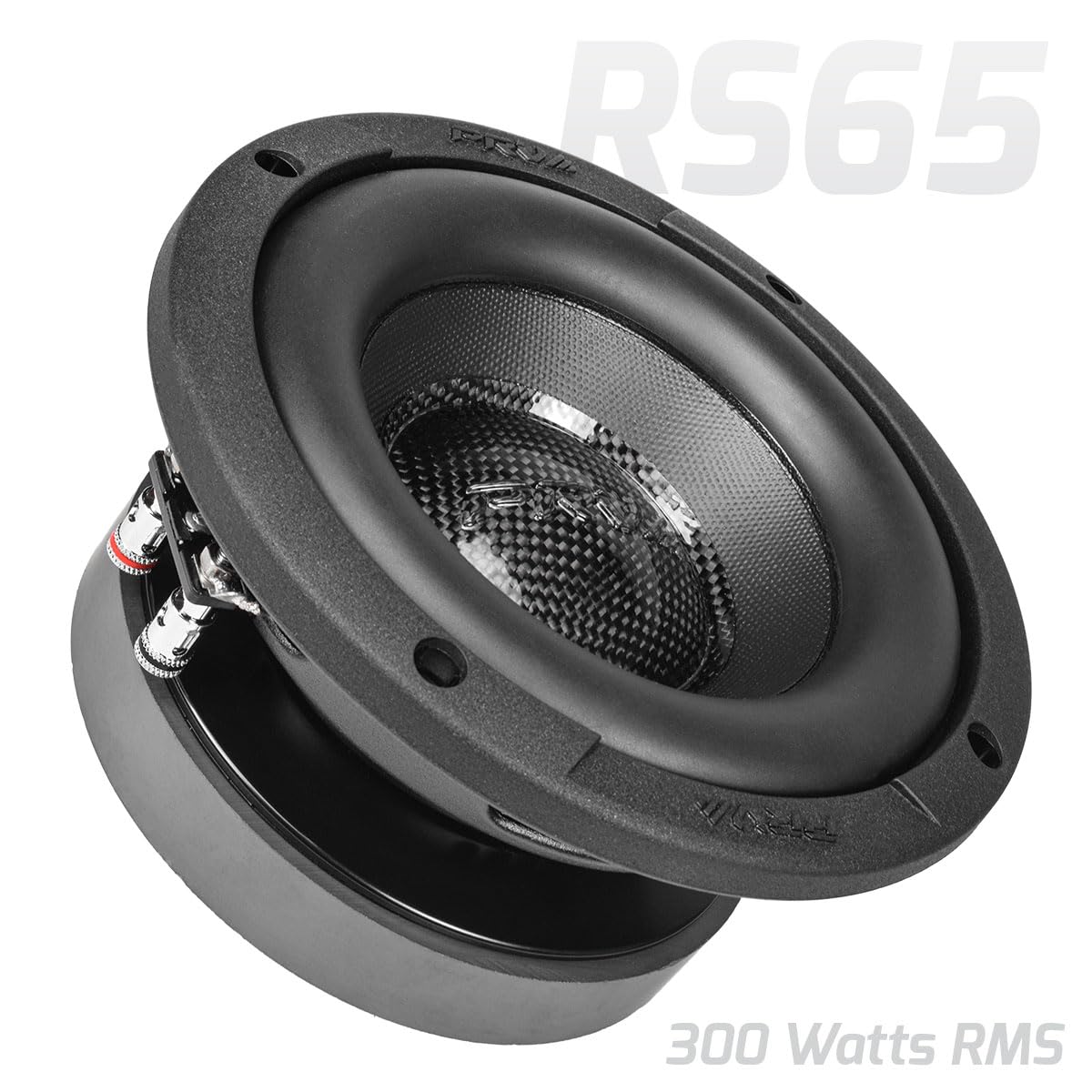 PRV AUDIO Sub D4 de 6.5 pulgadas de 600 vatios de potencia máxima dual de 4 ohmios, 8.75 mm Xmax, RS65-SUBD4, bobina de voz de 2 pulgadas, subwoofer de coche poco profundo de 6.5 pulgadas delgado para