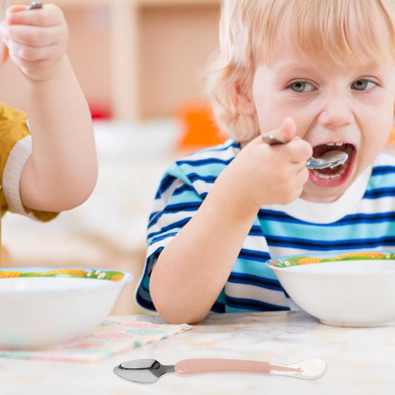 Cuchara De Silicona Para BebéS Con Doble FuncióN, Raspador De Frutas Y Puré, Incluye Caja De Almacenamiento, PortáTil Y Ligera, Ideal Para Preparar Comida Infantil