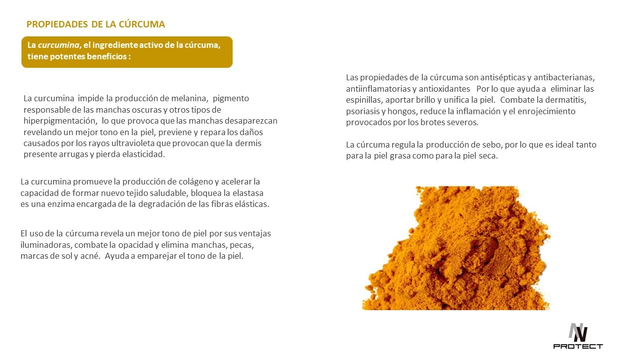 NN PROTECT | Serum con extracto de cúrcuma + Ácido hialuronico puro al 1.5% + colágeno + elastina 30 ml
