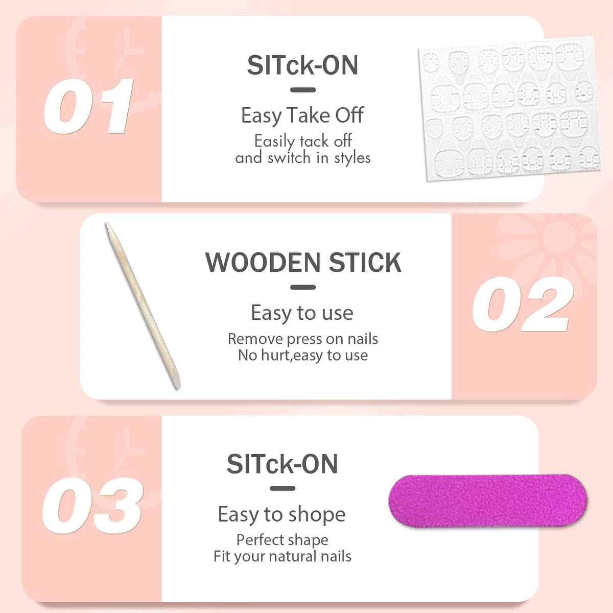 SXVME Uñas postizas acrílicas gruesas, diseño almendrado corto, 30 unidades en rosa bebé con un bonito diseño de lunares blancos, reutilizables, con pegamento de gel suave para bodas.