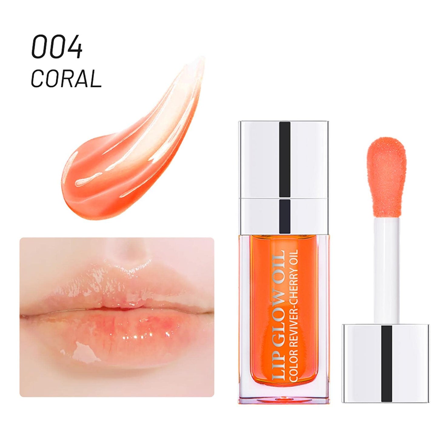 Littryee Cherry Lip Oil - Alivia Los Labios Agrietados Y Mejora El Brillo | Brillo De Labios Hidratante De Larga Duración, Lápiz Labial Líquido De Color Transparente Teñido con Aceite Natural