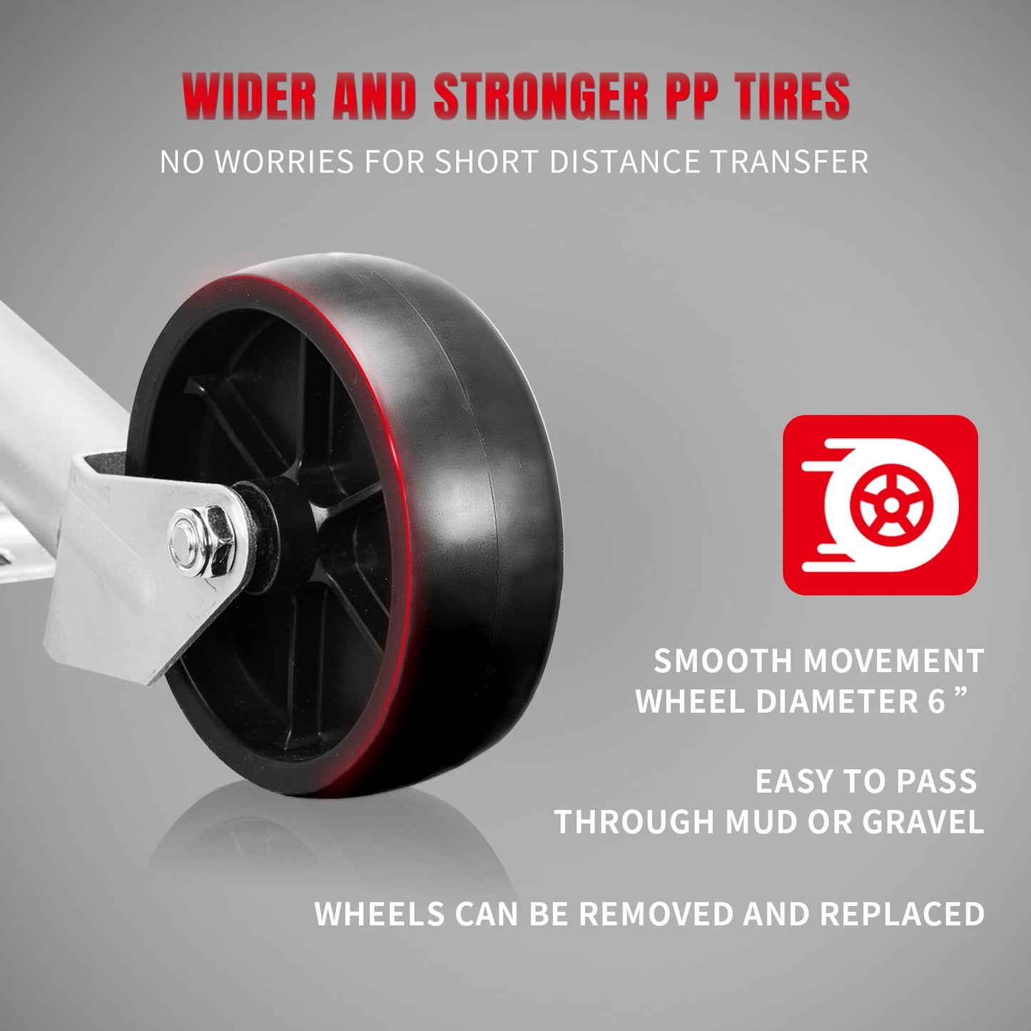 ROAD DAWG ATR39001MB-1 Torin - Gato de Remolque para Barco con Rueda única (6 Pulgadas): Gato Giratorio, 1000 Libras Capacidad