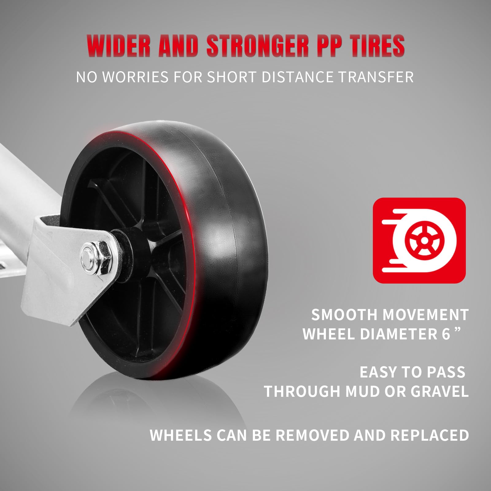 ROAD DAWG ATR39001MB-1 Torin - Gato de Remolque para Barco con Rueda única (6 Pulgadas): Gato Giratorio, 1000 Libras Capacidad