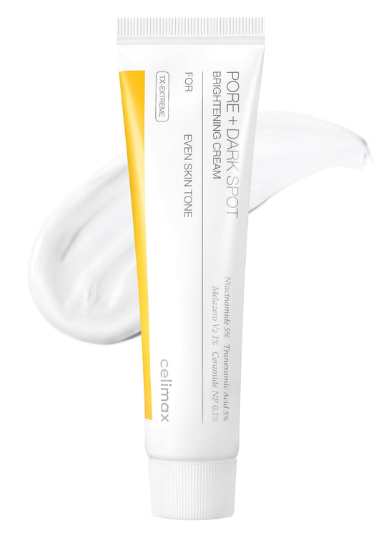 celimax Crema iluminadora de manchas oscuras Pore+, Con niacinamida, ácido tranexámico, crema TXA, minimizadora de poros, no irritante, hidratante, para pieles sensibles, crema de uso diario, 35 m