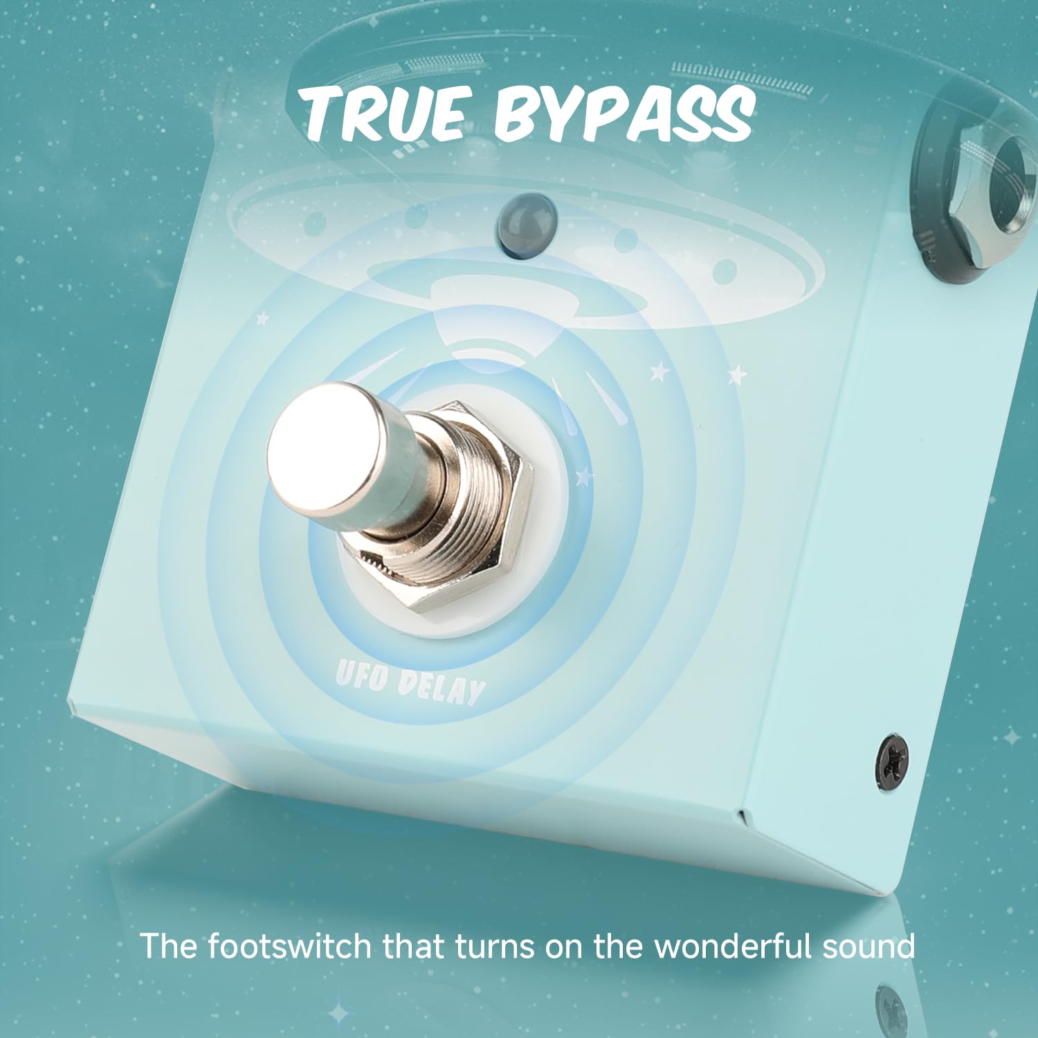 GHOSTFIRE Pedal de retardo de guitarra para tableros de pedales, 9 efectos de retardo diferentes para guitarra eléctrica, bajo, cinta, bypass verdadero (retardo OVNI)