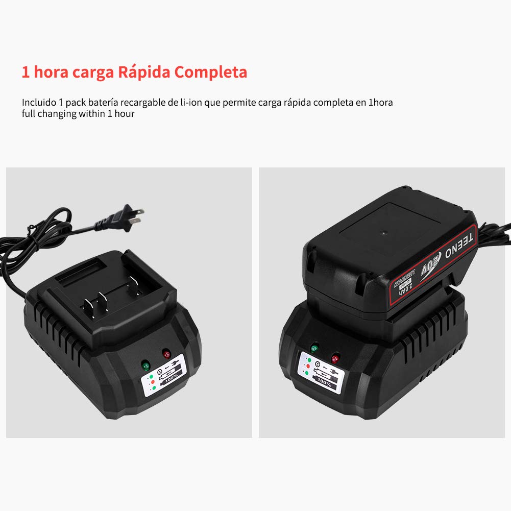 SOUREPOSE - TEENO - Taladro Rotomartillo 1/2 1 * 2.0ah Baterias Liti 20v -916