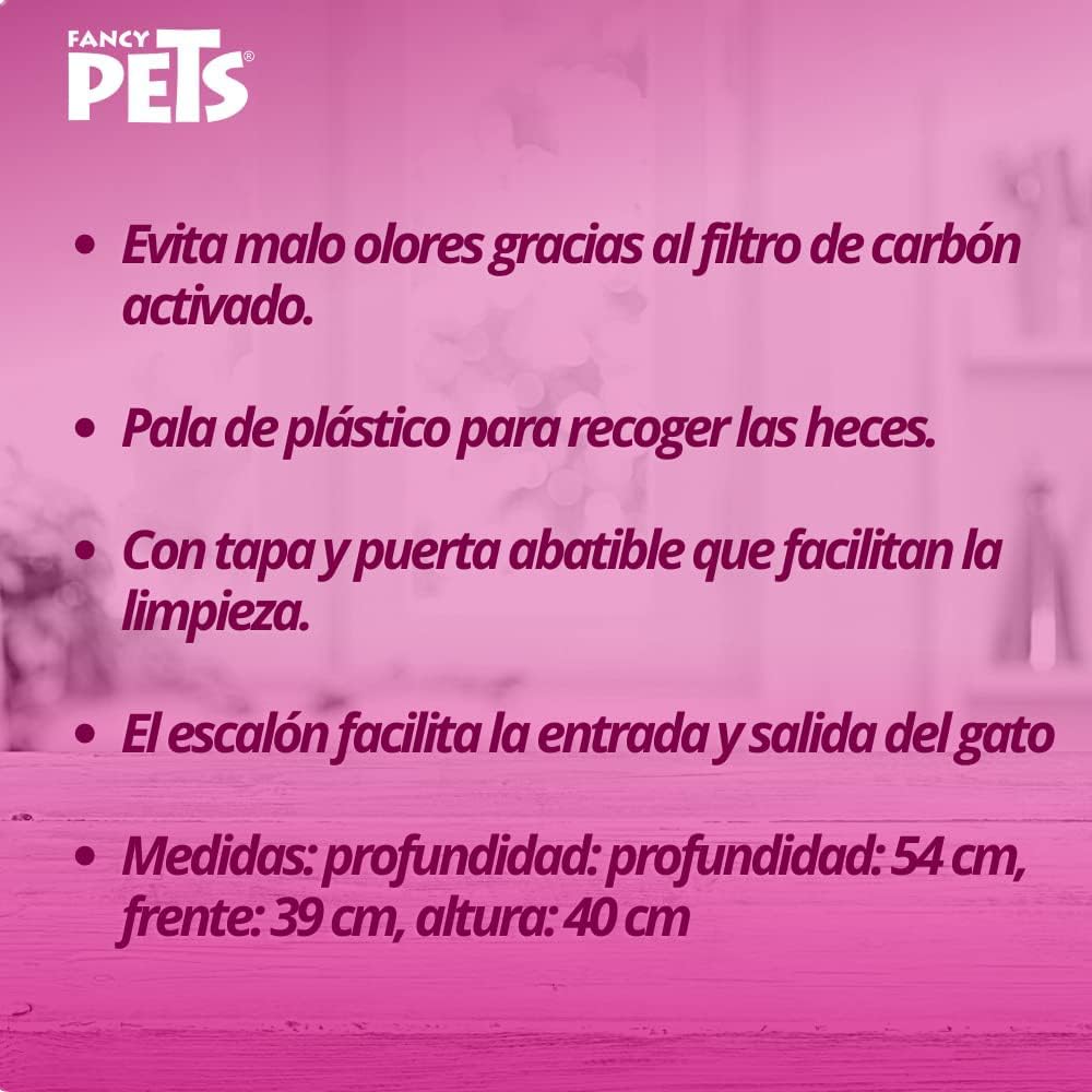 Fancy Pets Arenero con Tapa y Puerta Abatible para Gato Tamañi Chico
