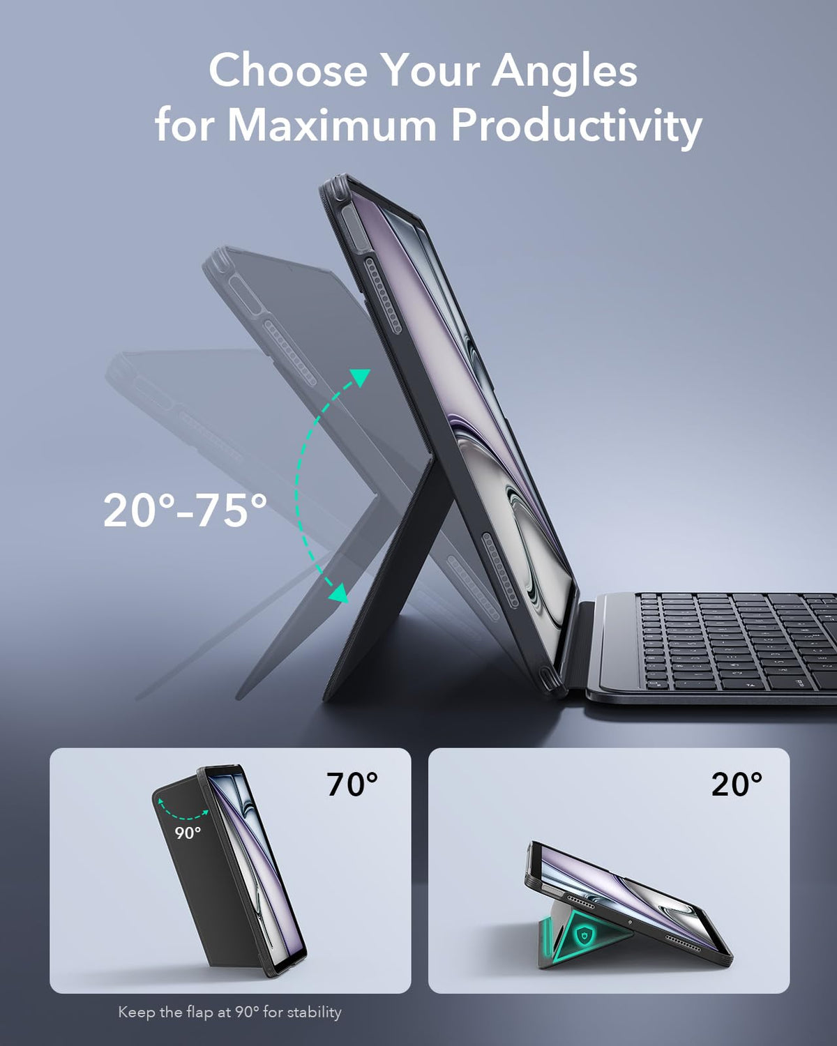 Funda con Teclado ESR iPad Air 13" Soporte Multiángulo