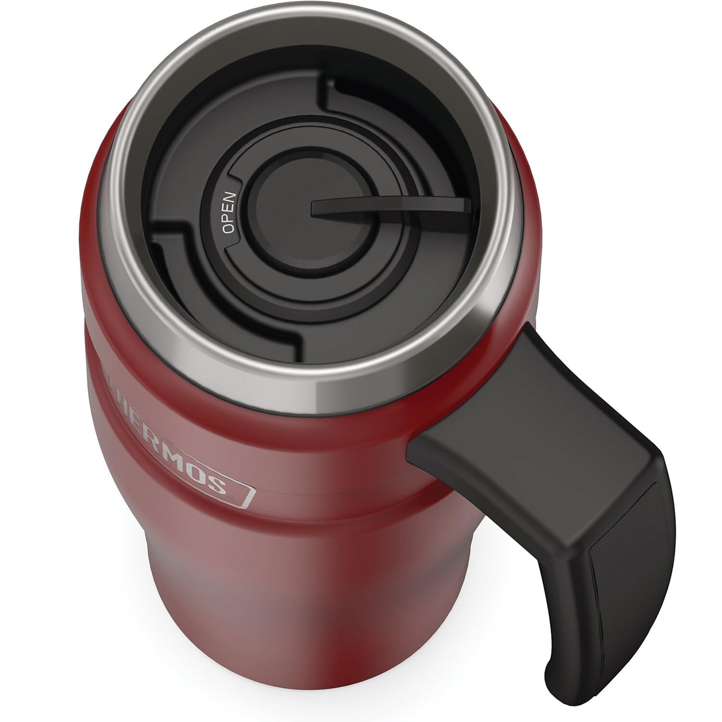 Taza de Viaje THERMOS Rojo Rústico Acero Inoxidable Aislada 16 oz
