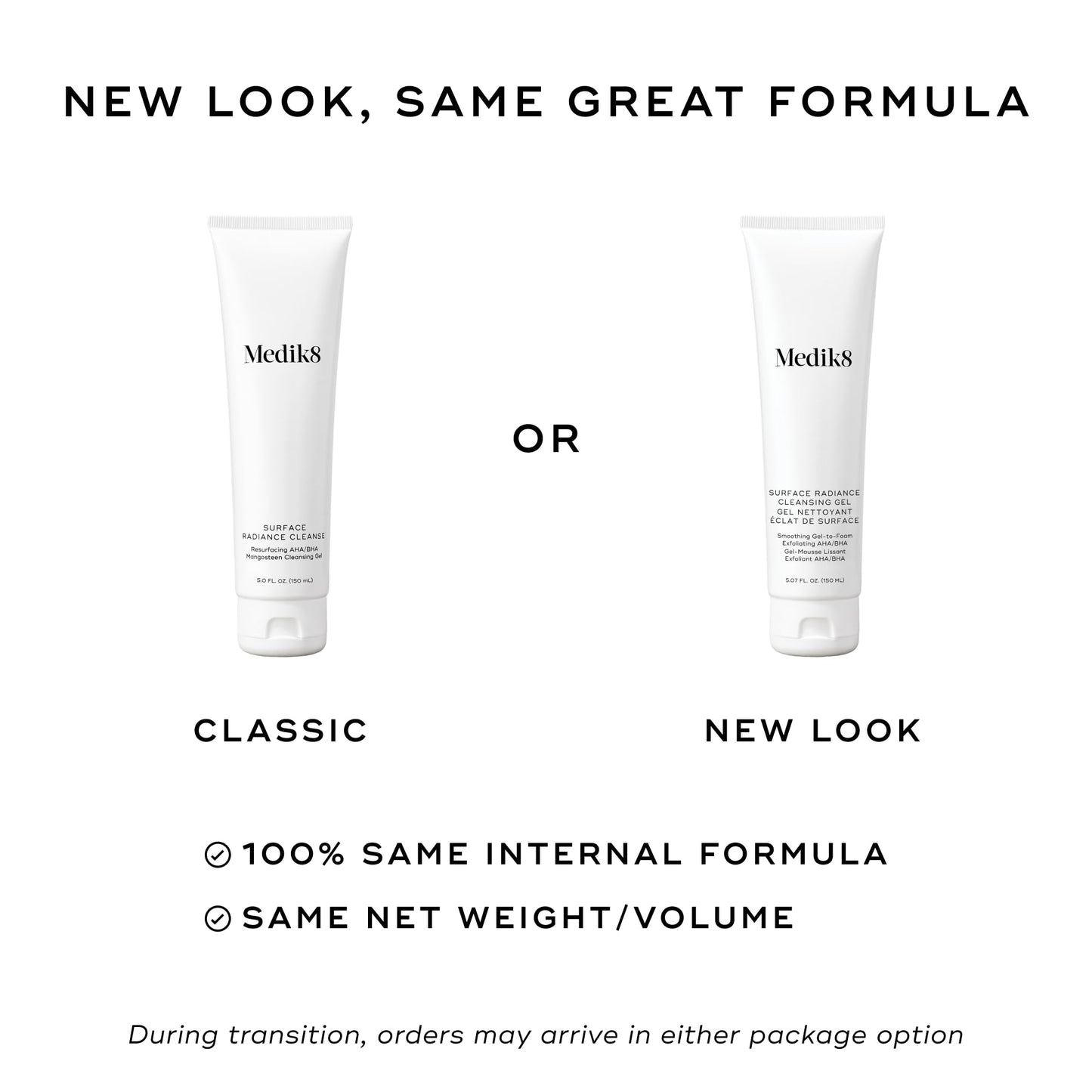 Medik8 Surface Radiance Cleanse - AHA and BHA Daily Cleanser with Glycerin Inclusion - Exfoliating, Gentle Foaming Gel for a Bright, Healthy Complexion - Hydrating, Anti-Aging Skin Repair - 5.0 oz