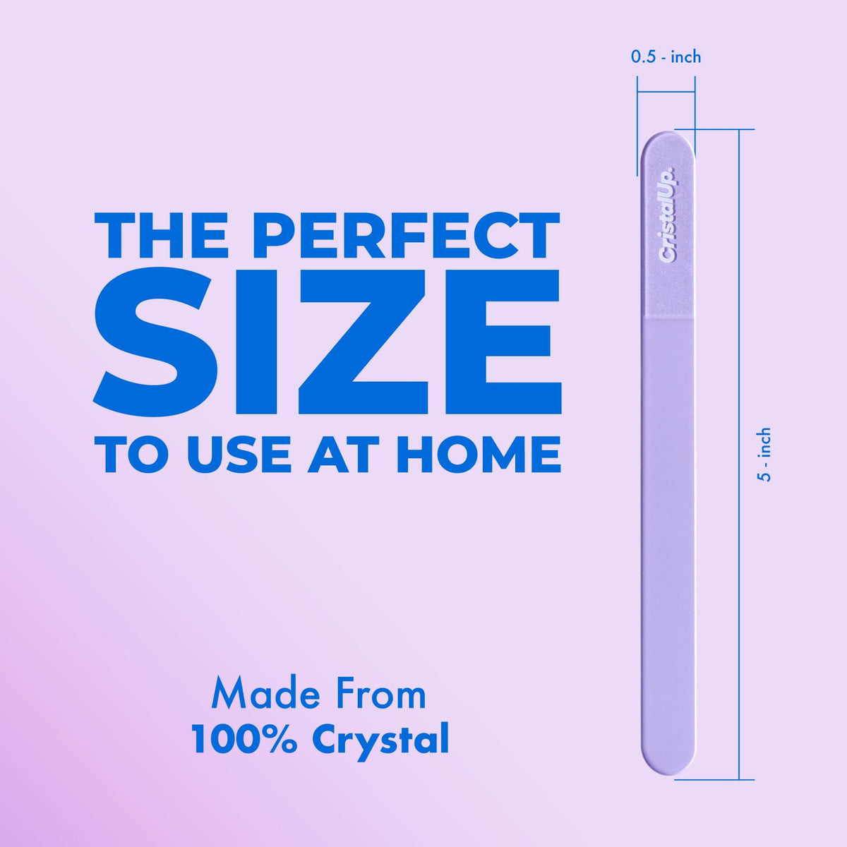 Lima de uñas de cristal Cristal UP de 5,3 pulgadas, lima de vidrio duradera, ecológica, suave para las uñas, perfecta para el hogar, la oficina y para llevar, diseño elegante para resultados