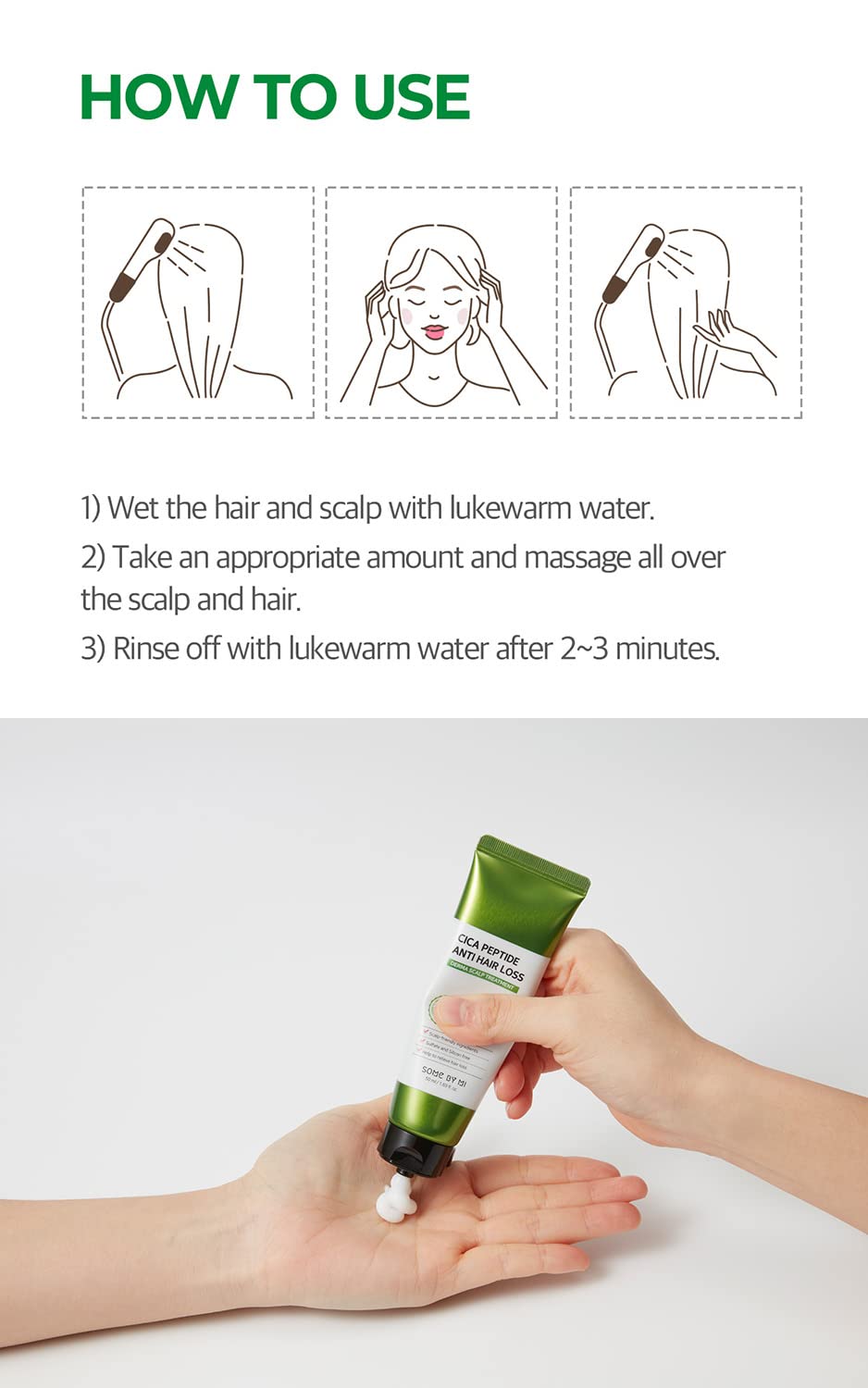 Tratamiento Capilar Anti Pérdida SOME BY MI CICA Peptide Sin Fragancia y Sin Silicona para Adultos Unisex