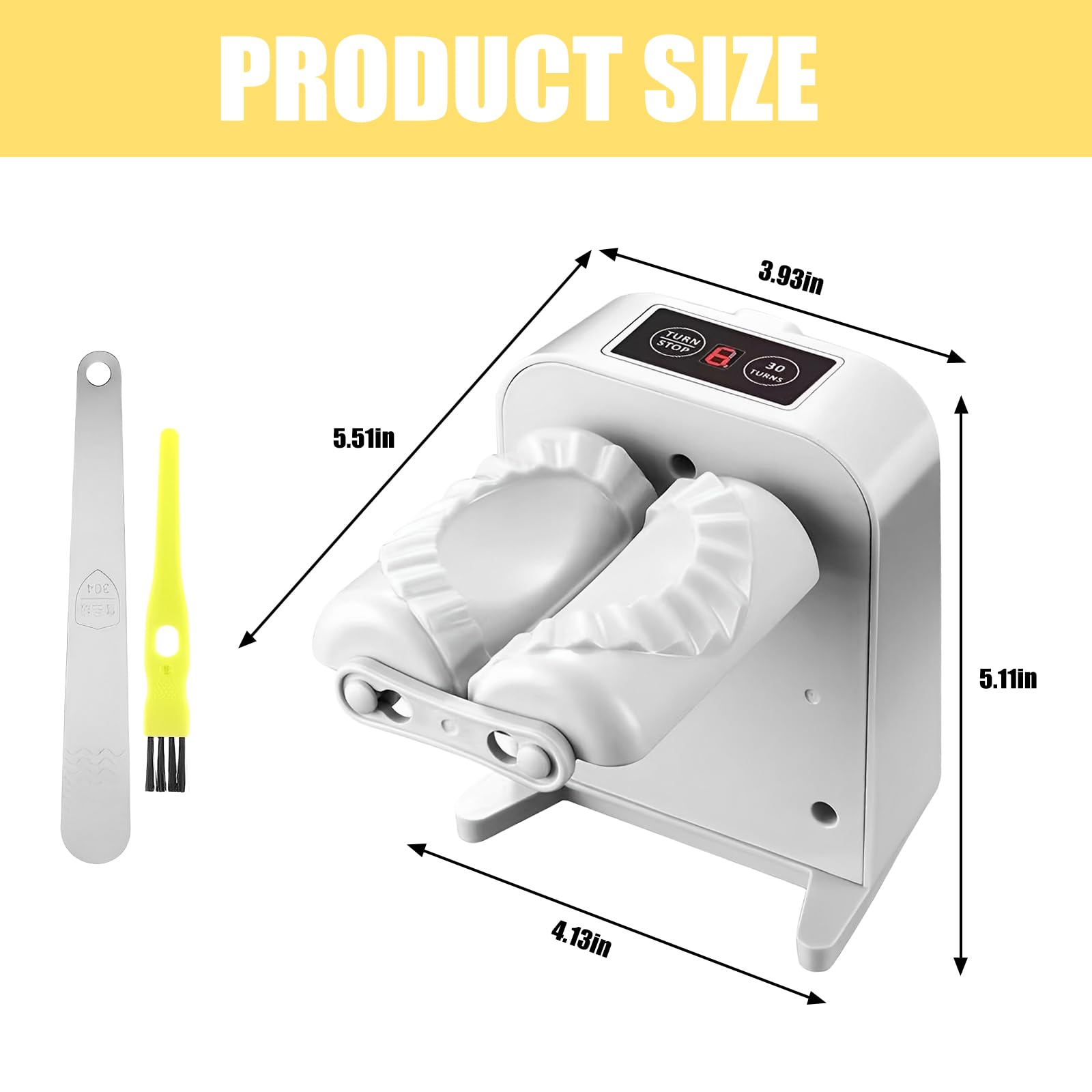 Máquina automática para hacer bolas de masa hervida, máquina de bolas de masa hervida eléctrica doméstica, máquina de bolas de masa china con cuchara y cepillo para polvo para el hogar y la cocina