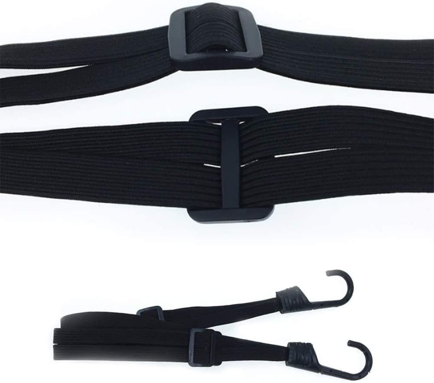 GLURIZ 3 Redes para Motocicleta, Correa de Casco Cuerda Moto, Red Elástica Moto, Correa de Carga Moto, Elástica Moto Red de Equipaje, Carga Equipaje Ajustable con Ganchos, Elásticos Arañas Redes