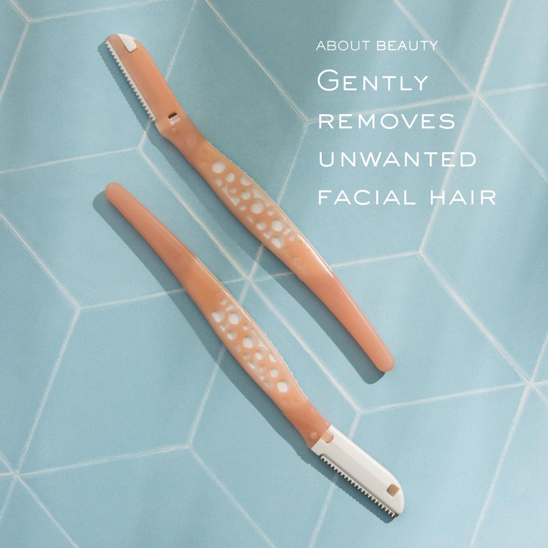 About Beauty Maquinillas de afeitar faciales antipelusas About Face: 18 afeitadoras de belleza para depilación, ideales para afeitar, exfoliar, dermaplaning y dar forma a las cejas. Acero japonés que