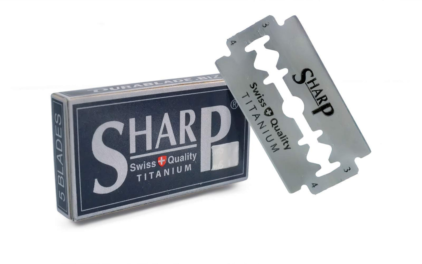 100 cuchillas de afeitar afiladas de titanio de doble filo para maquinilla de afeitar de seguridad – Cuchillas de afeitar de seguridad para hombres para un afeitado suave y limpio (1 año de suministro)