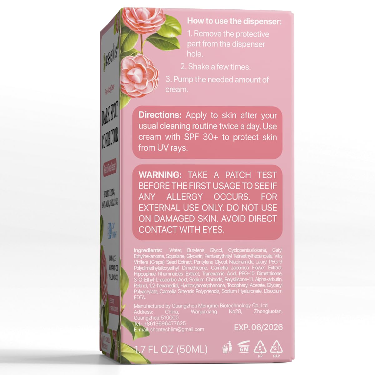 ESSENLIS Eliminador de manchas oscuras para rostro, cuerpo, axilas, rodillas, codos y zonas sensibles. Promueve un efecto antienvejecimiento. Corrector de manchas oscuras para mujeres y hombres.