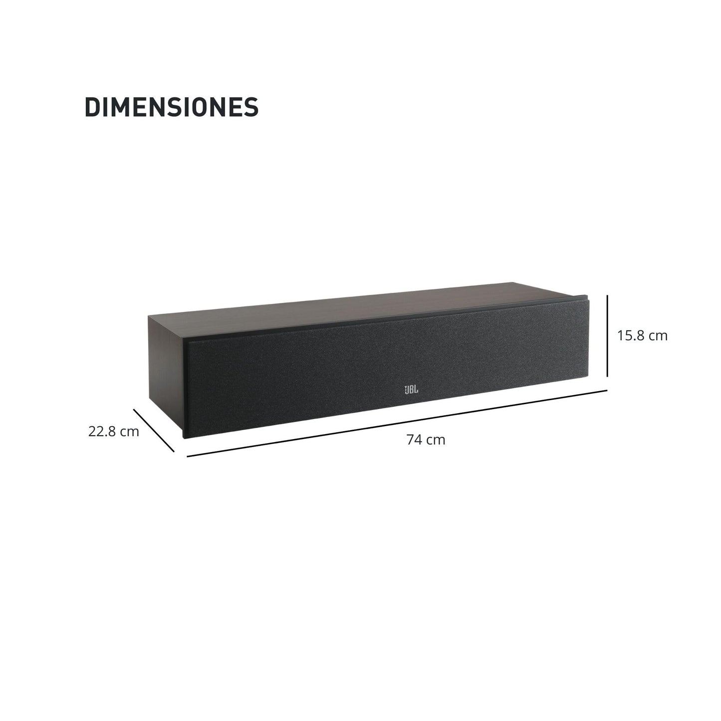 JBL Bocina Stage 245C de Canal Central 2.5 Vías, HDI, 4 Woofers de 114 mm, Tweeter de 25 mm - Negro