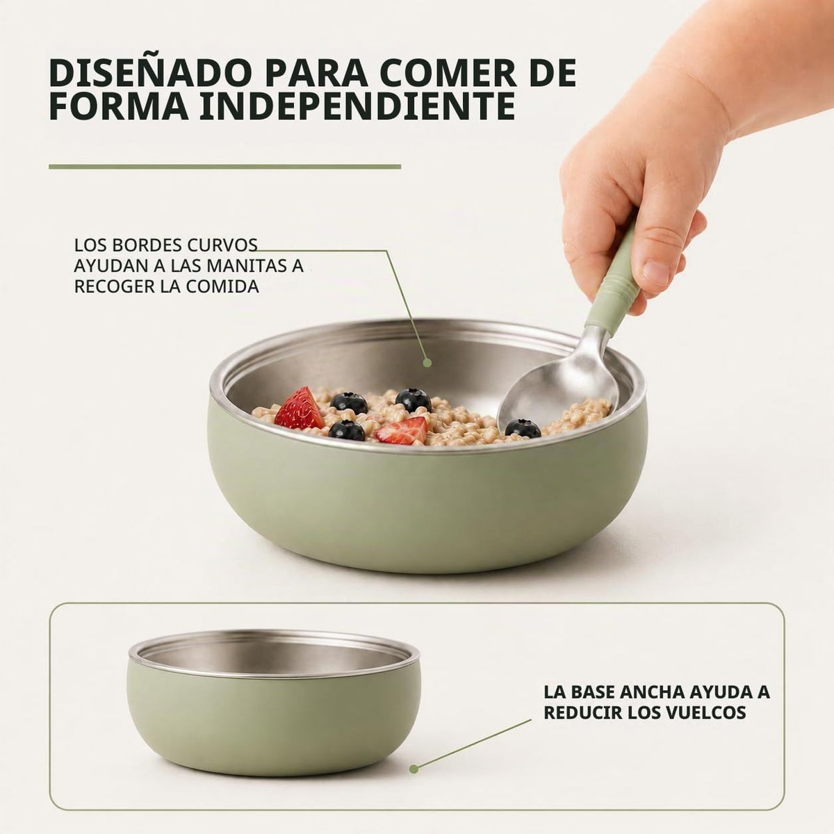 tazón de acero inoxidable no tóxico a prueba de monos, de 5 pulgadas, con carcasa de silicona antideslizante, multicolor, (juego de 4 tazones) irrompible, sin desorden para bebés, niños pequeños, sin