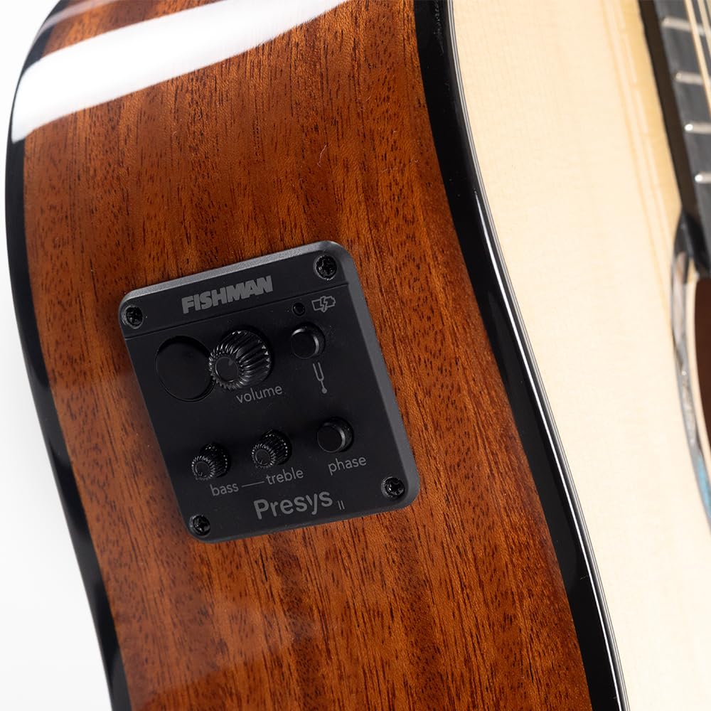 Aureal Guitarra Electroacústica AS-5DC NT Abeto Sólido Y Caoba Fishman