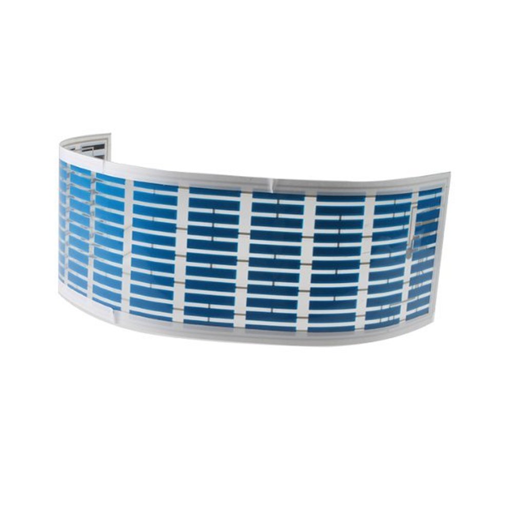 ESUPPORT 45 x 11cm Tira LED para Coche Luz de la Música del Coche Ambiente Interior Función Sensor de Activación de Sonido Resplandor del Ecualizador Azul