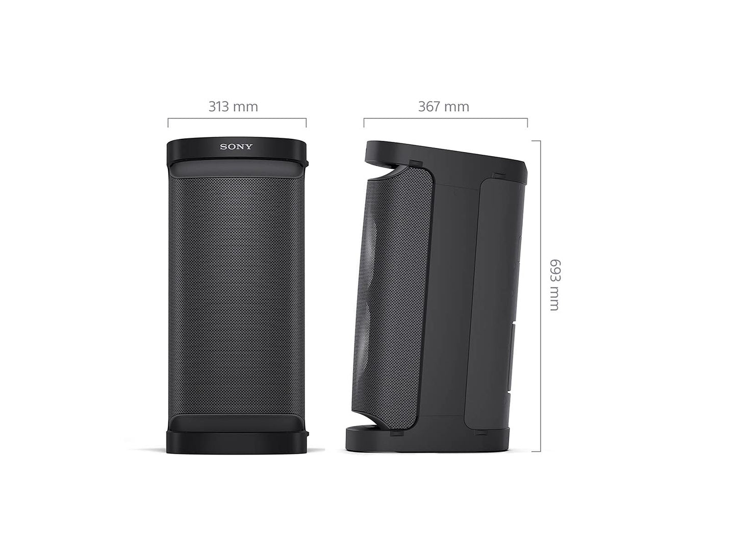 Sony SRS-XP700 - Bocina Bluetooth con Sonido omnidireccional para Fiestas, iluminación y batería de 25 h (IPX4, Mega Bass, función de Carga rápida, Party Conect) Negro