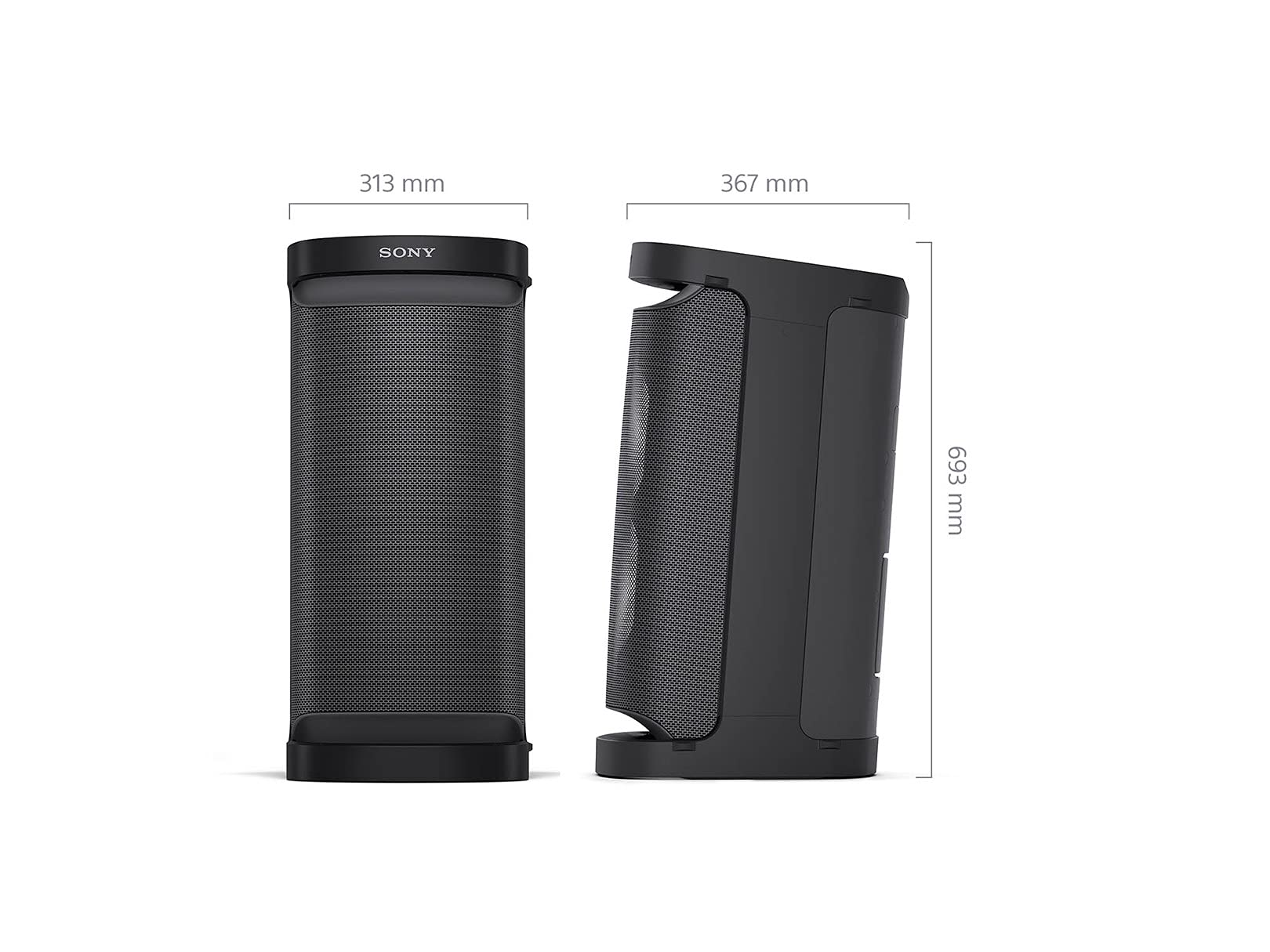 Sony SRS-XP700 - Bocina Bluetooth con Sonido omnidireccional para Fiestas, iluminación y batería de 25 h (IPX4, Mega Bass, función de Carga rápida, Party Conect) Negro
