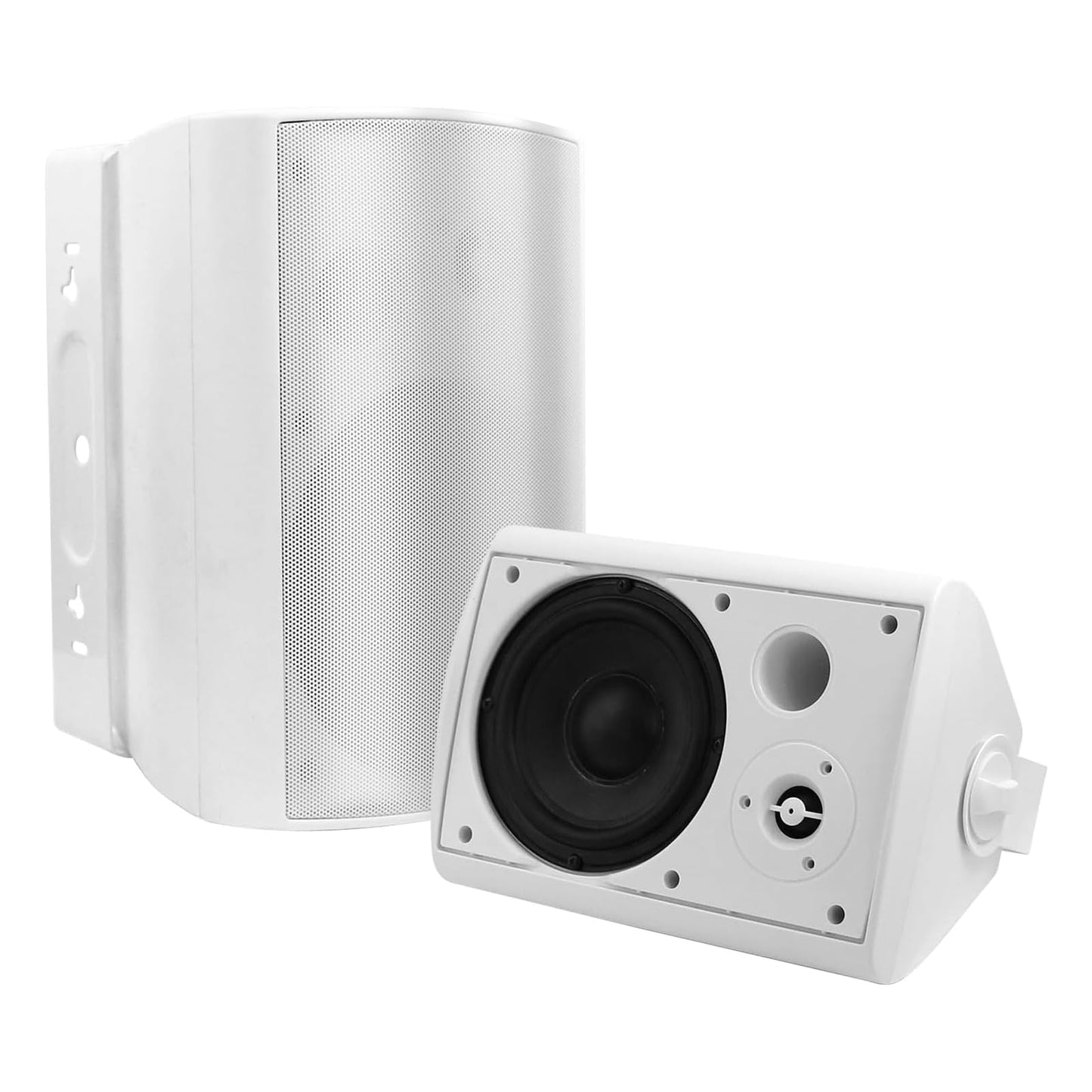 STUDIOFINIX Altavoces Bluetooth de 6,5 Pulgadas y 400 vatios para Interior/Exterior Altavoces de Montaje en Pared Resistentes al Agua y a la Intemperie para el Patio, el Garaje y la casa (Blanco)