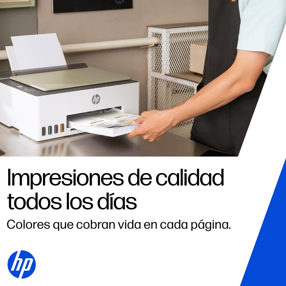 HP Impresora Multifuncional Smart Tank 523, Tinta Continua, Todo-en-Uno, Color, USB, DÚPLEX (Doble Cara) Manual, Impresión, Copiado, Escaneo, Garantía 1 año (4A8S2A)