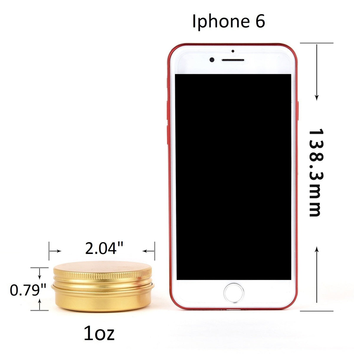 TMO Aluminum Metal Tins 1 Ounce 30ml Round Tin Containers Storage Tins Empty Lip Balm Tins Metal Jars with Screw lids,Gold(Pack of 14)