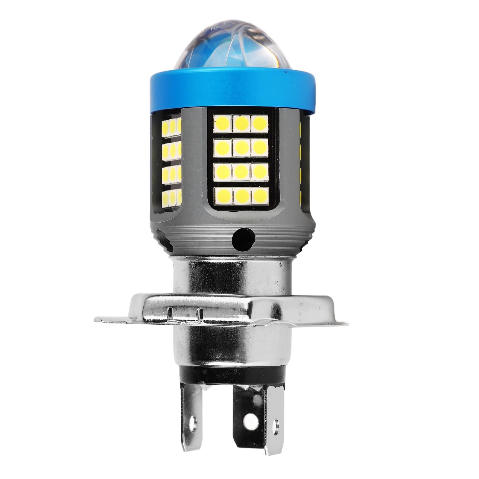Bombilla LED de Alto Brillo para Faros Delanteros de Motocicleta, Bombillas de Luz Delantera de Motocicleta de Aleación de Aluminio de Visión Amplia, Estilo Fresco, Fuerte (H4)