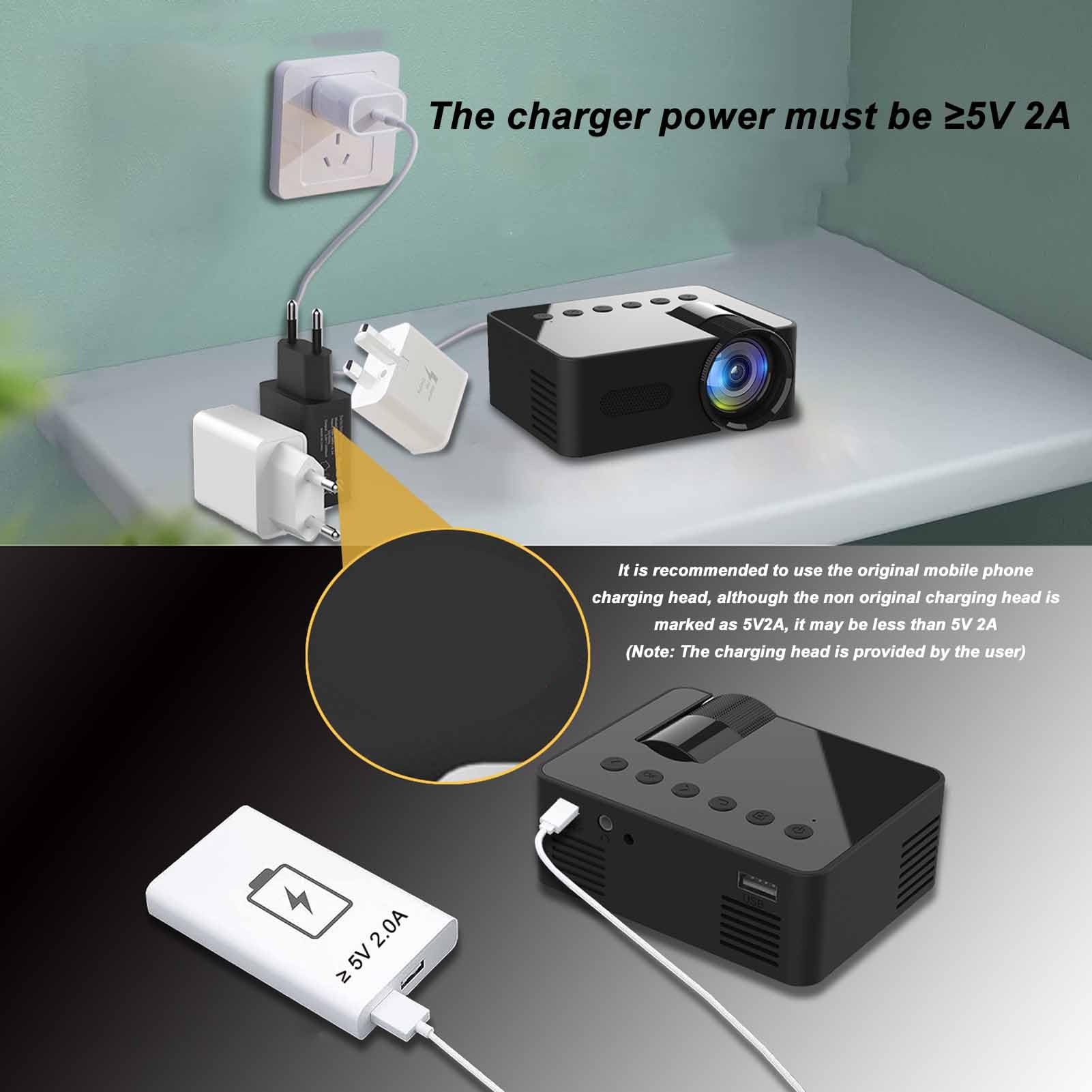 Mini Proyector Smart 1080P HD Imagen de Reflexión Difusa Protección Ocular para Cine en Casa Portátil