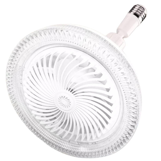 Lámpara Techo Foco Ventilador 30W Blanco 3 Tonos Control Remoto 3 Velocidades Carcasa Transparente Dosyu
