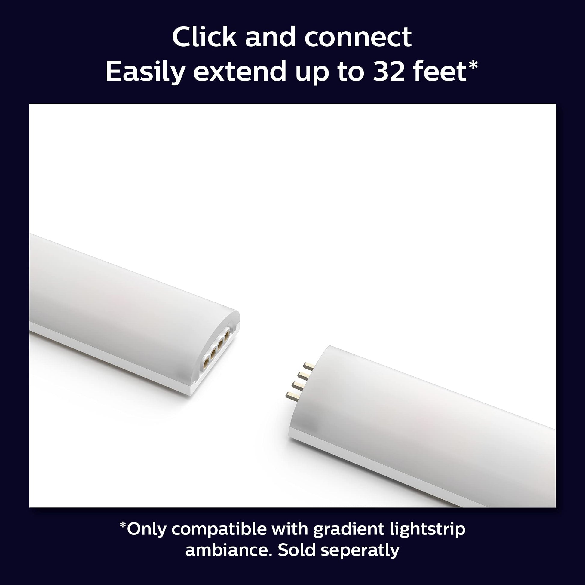 Tira Inteligente Philips Hue Gradient luz multicolor extensión 1 metro Compatible con Alexa