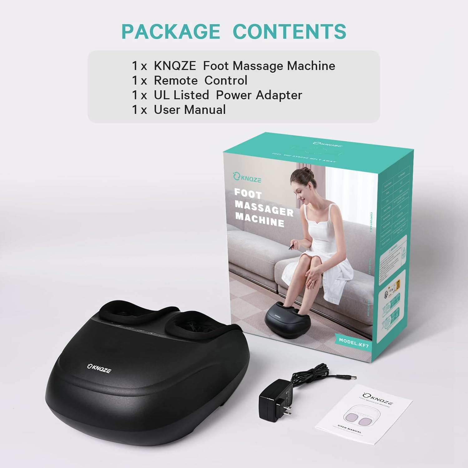 Masajeador de Pies Shiatsu con Calor y Control Remoto para Dolor de Neuropatía