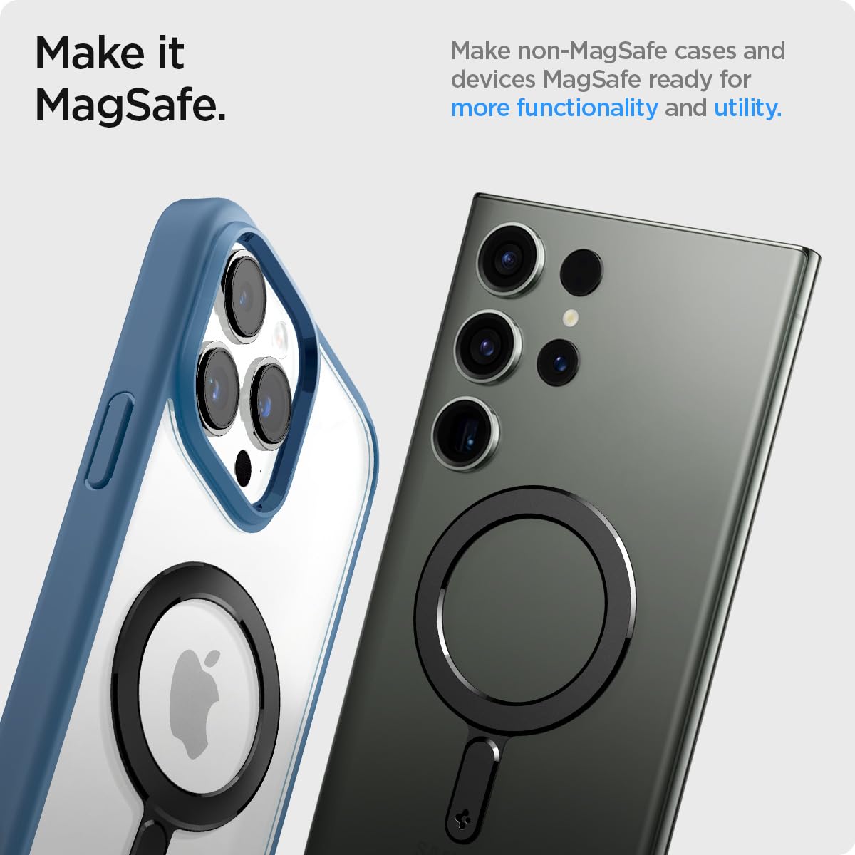 Spigen - Adaptador magnético de placa de anillo para MagSafe compatible con MagSafe Accessories Cargador inalámbrico para iPhone 16/15/14/13/12/11, Pixel 9, Samsung Galaxy Z Fold/Z Flip/S y más