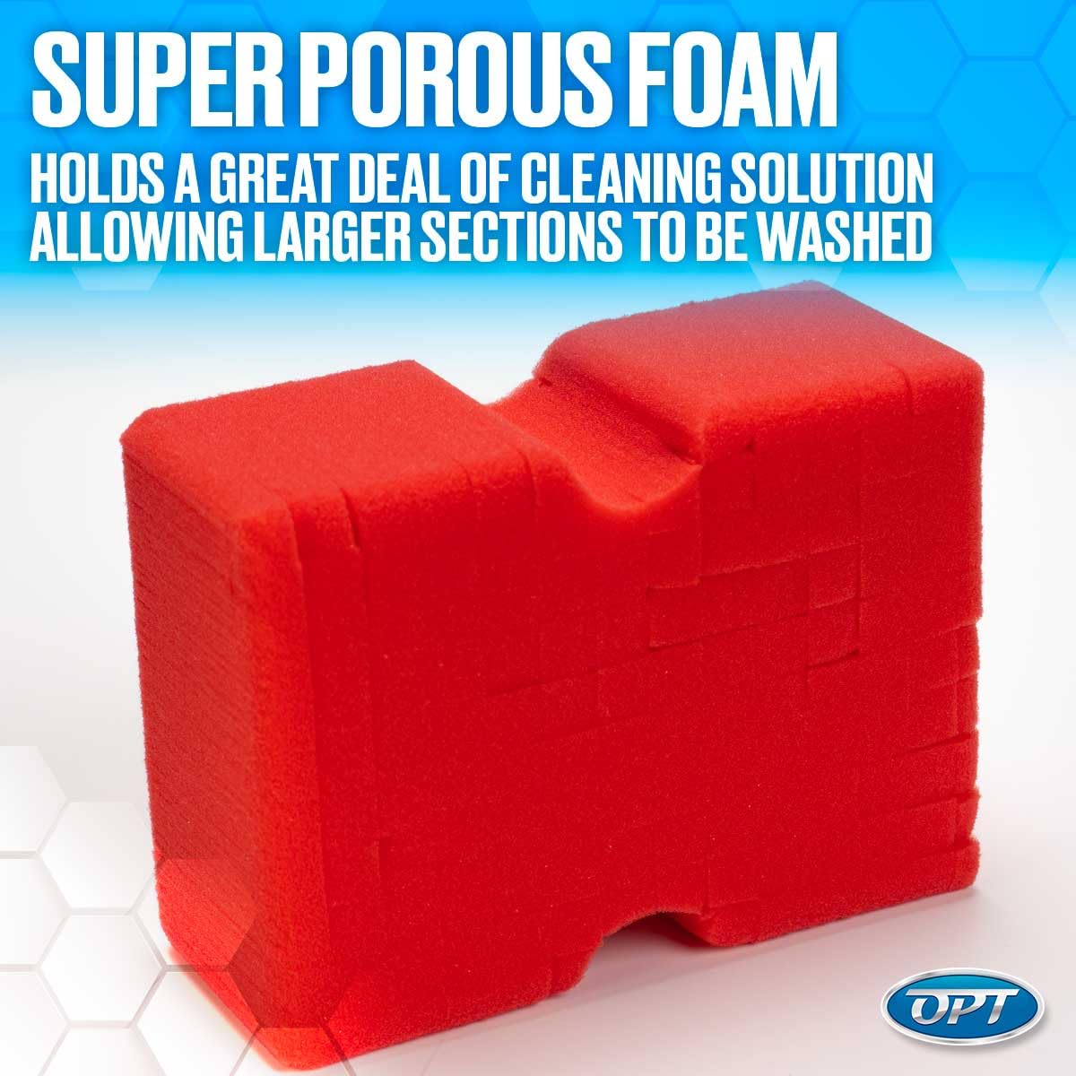 Toalla de Secado de Coche y Esponja de Lavado Optimum Polymer Technologies Roja Grande de Microfibra