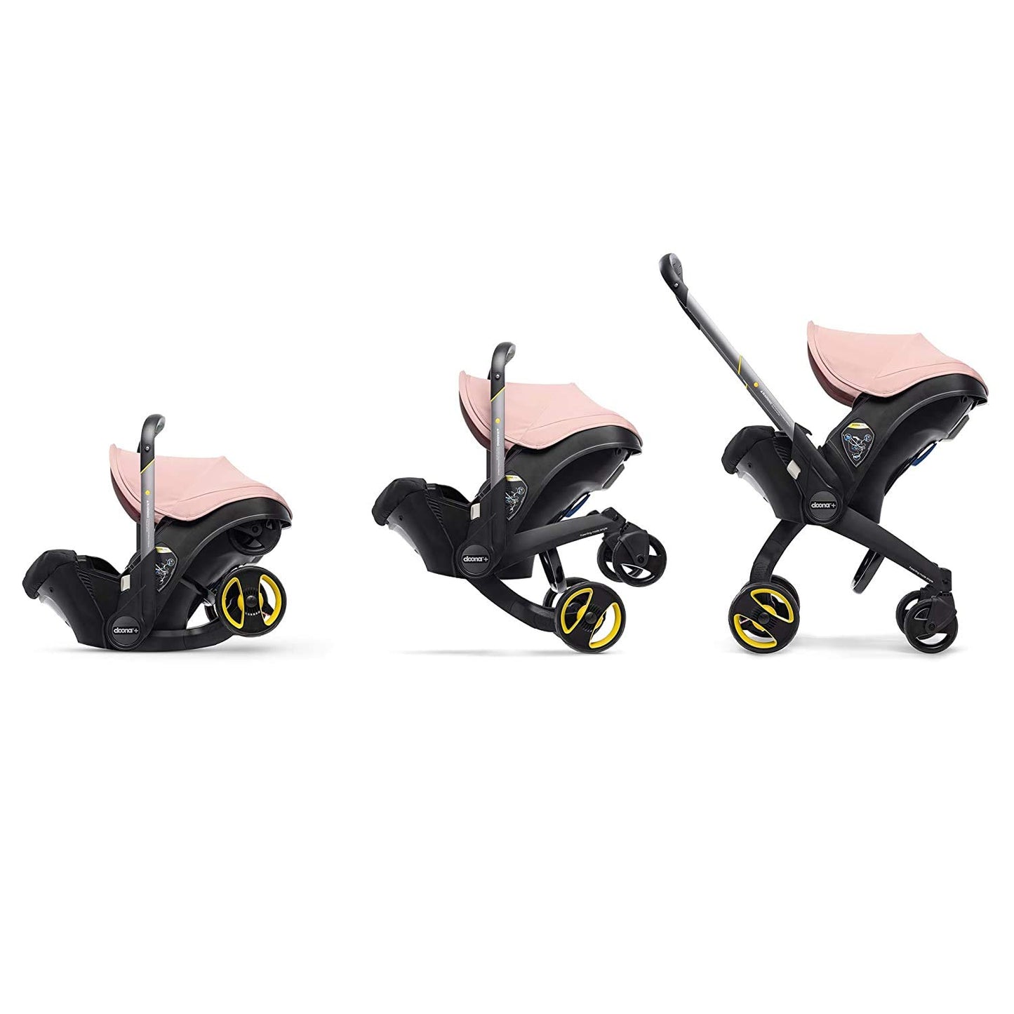 Doona Auto-Asiento Infantil y Base con Pasador, Asiento Orientado Hacia Atrás. Cambia a Carriola en Cuestión De Segundos. Útil y Práctico (Rosa Blush)